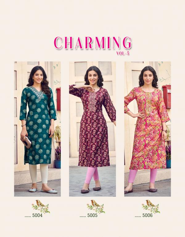 Radhika Charming Vol 5 Modal Chanderi Kurti Collection